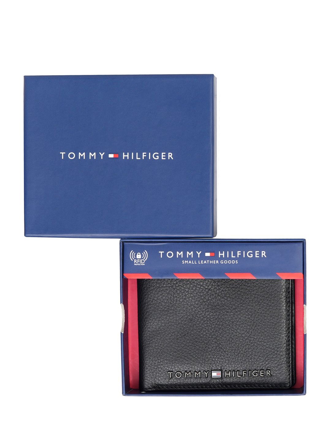 

Tommy Hilfiger Men Leather Two Fold Wallet, Black
