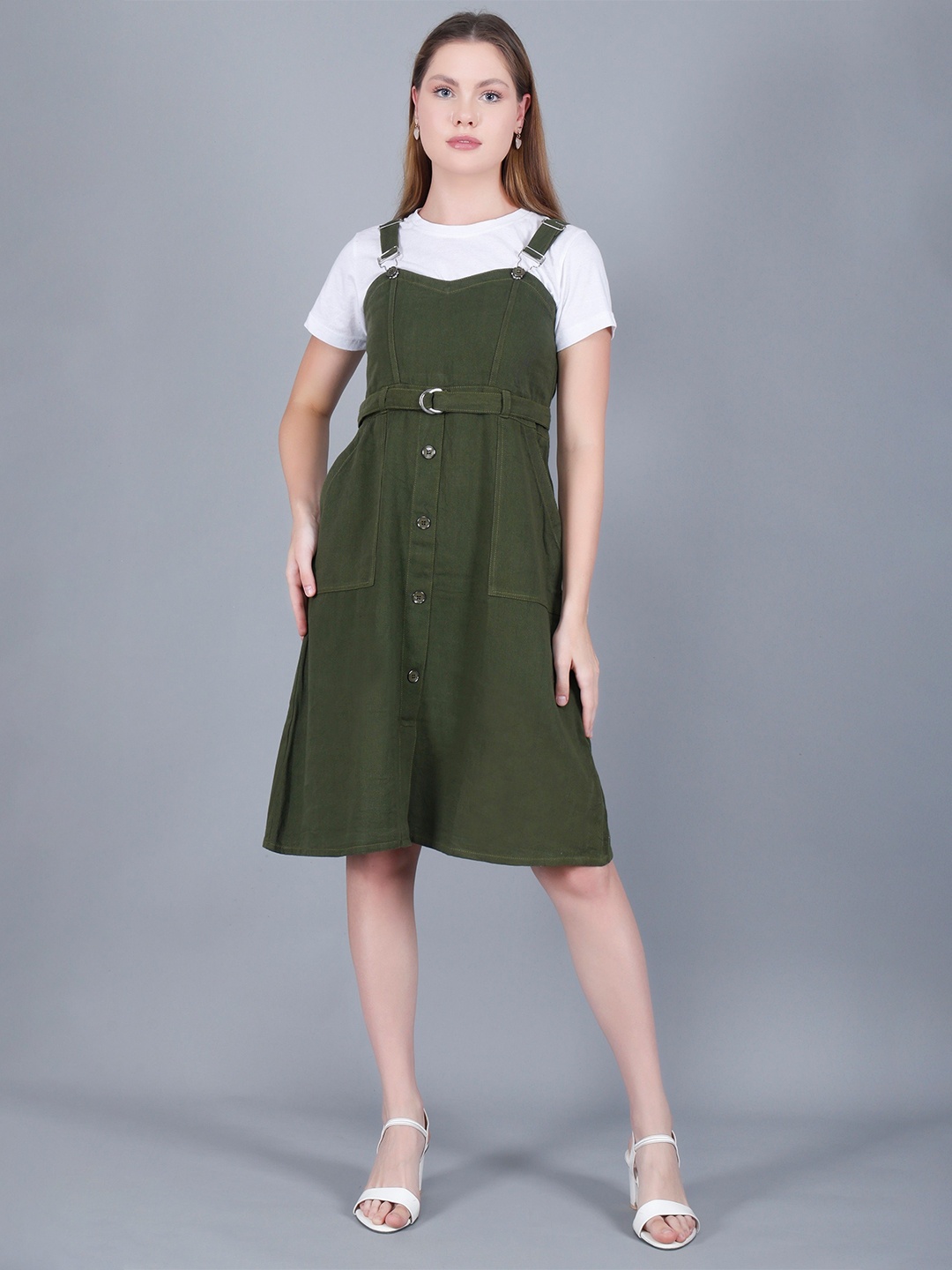 

Codaisy Pinafore Dress, Green