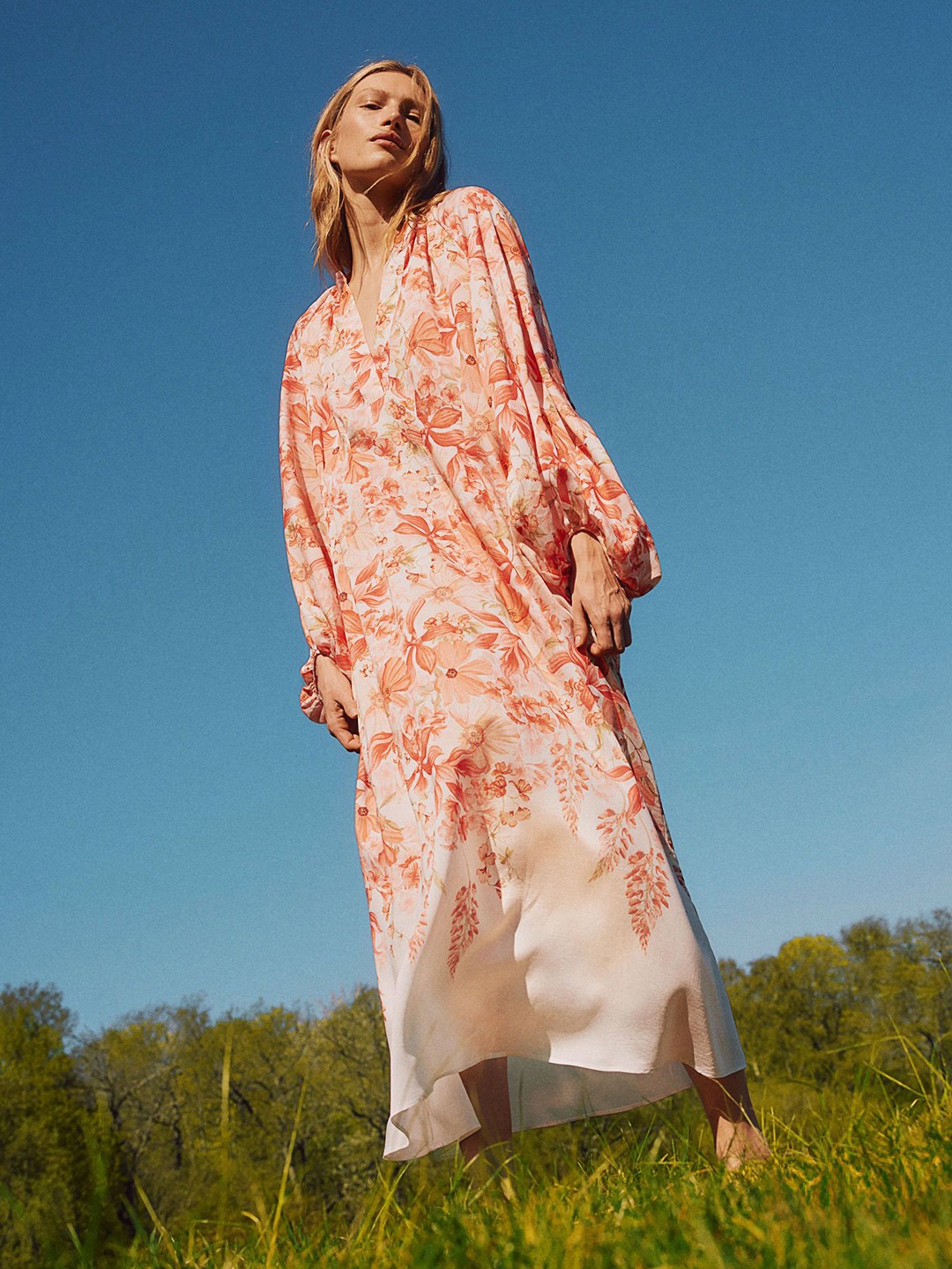 

H&M Balloon-Sleeved Maxi Dresses, Red