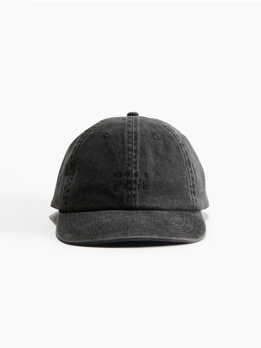 

H&M Embroidered-Motif Cotton Cap, Black