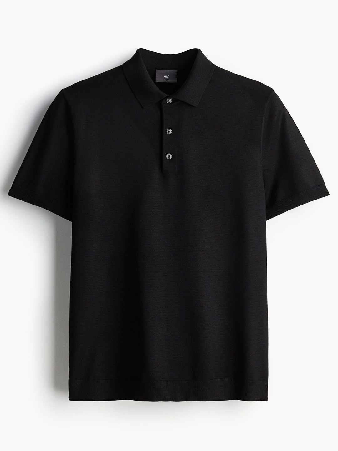 

H&M Slim Fit Polo Shirt, Black