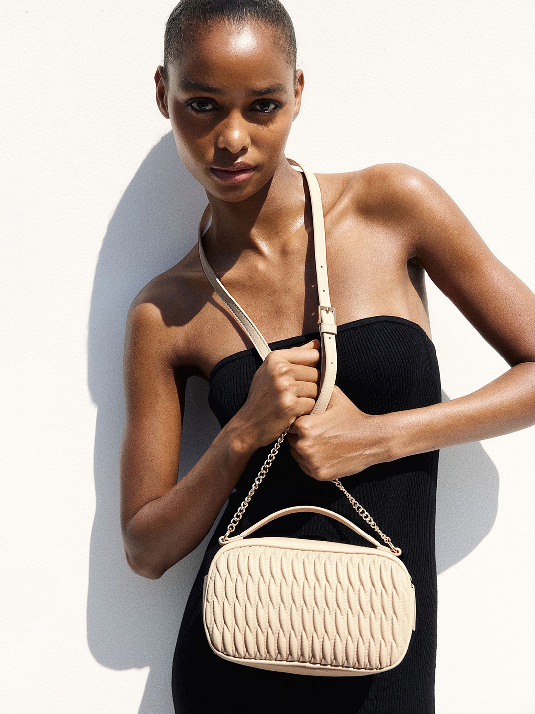 

H&M Rectangular Crossbody Bag, Beige