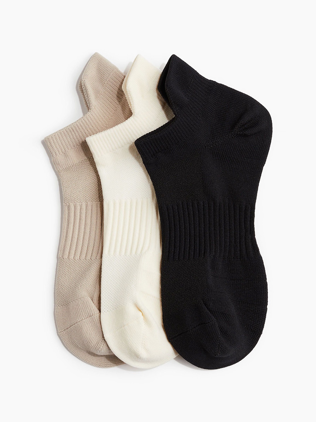 

H&M Women Pack Of 3 Sports Socks, Beige