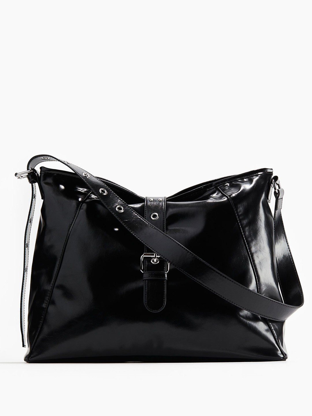 

H&M Coated Crossbody Bag, Black
