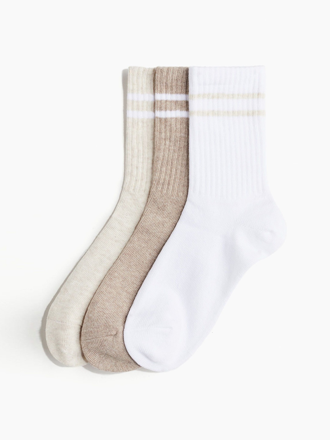 

H&M Women 3-Pack Sports Socks, White