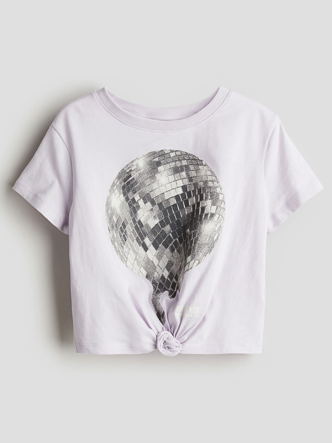 

H&M Girls Knot-Detail Tshirts, Purple