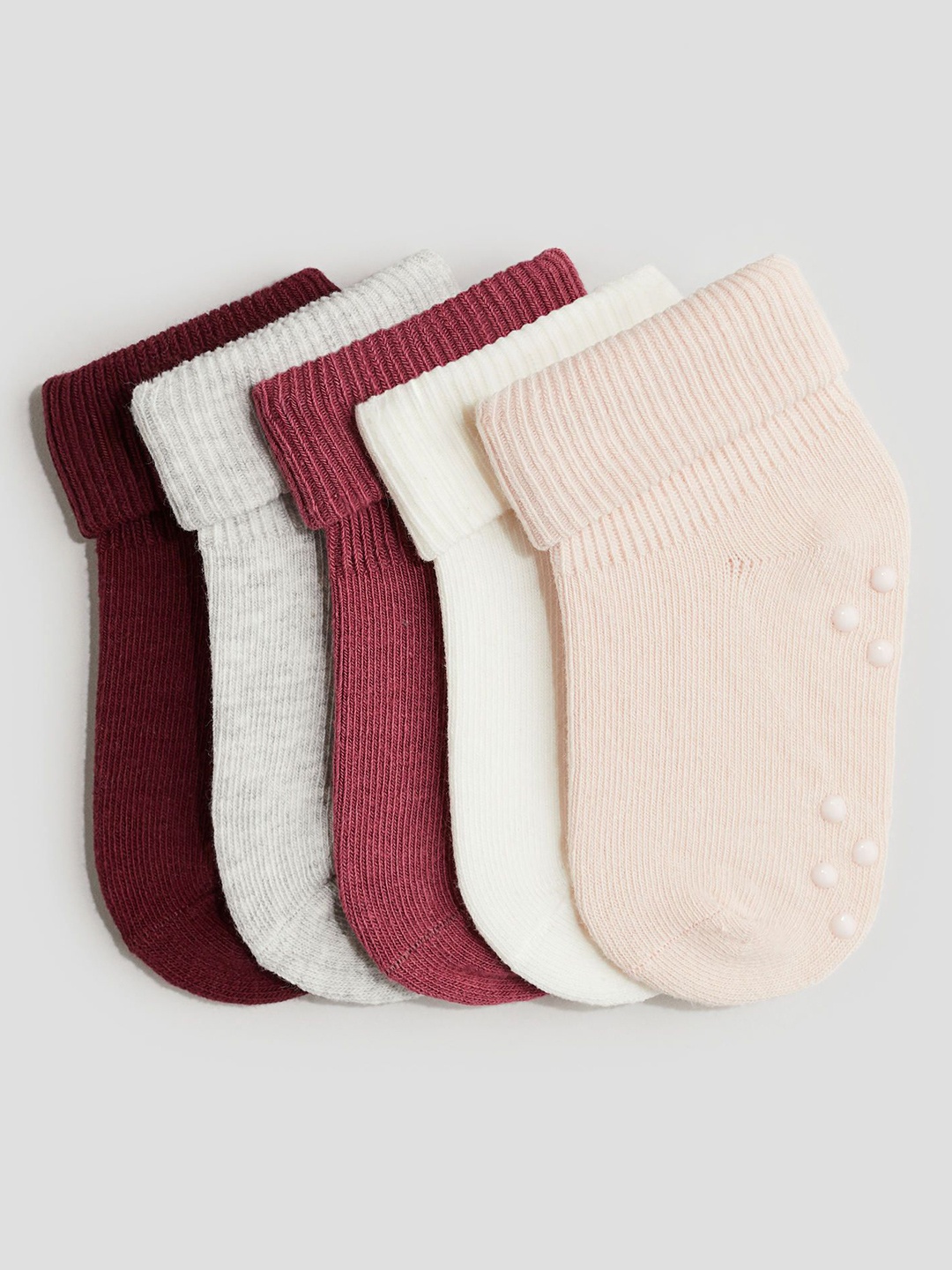 

H&M Boys Pack Of 5 Anti Slip Socks, Pink