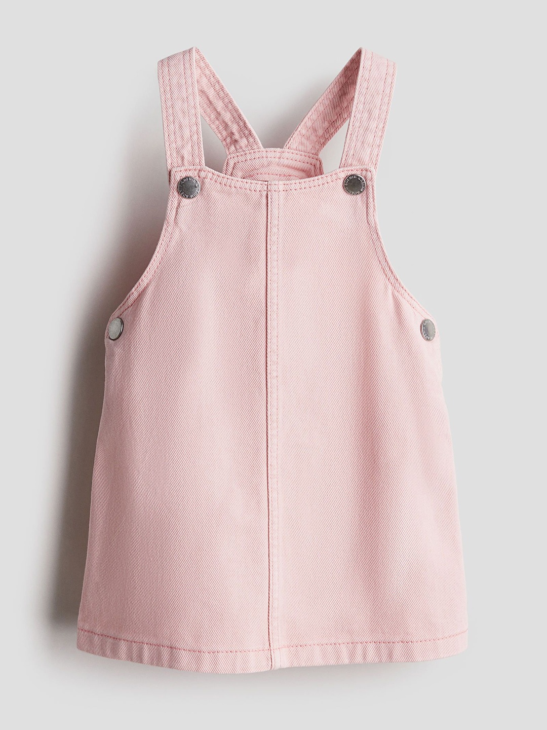 

H&M Infants Girls Cotton Denim Dungaree Dress, Pink
