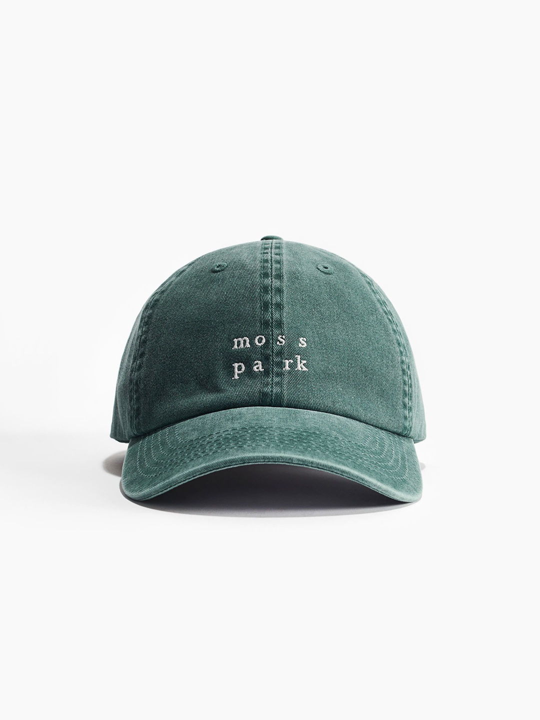 

H&M Embroidered-Motif Cotton Cap, Green