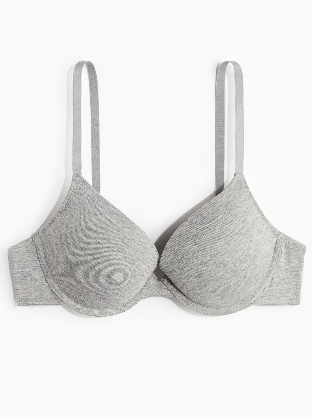 

H&M Cotton Push-Up Bra, Grey