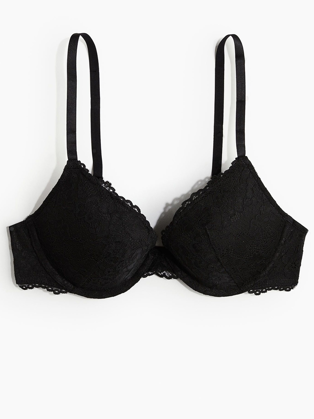

H&M Lace Push-Up Bra, Black