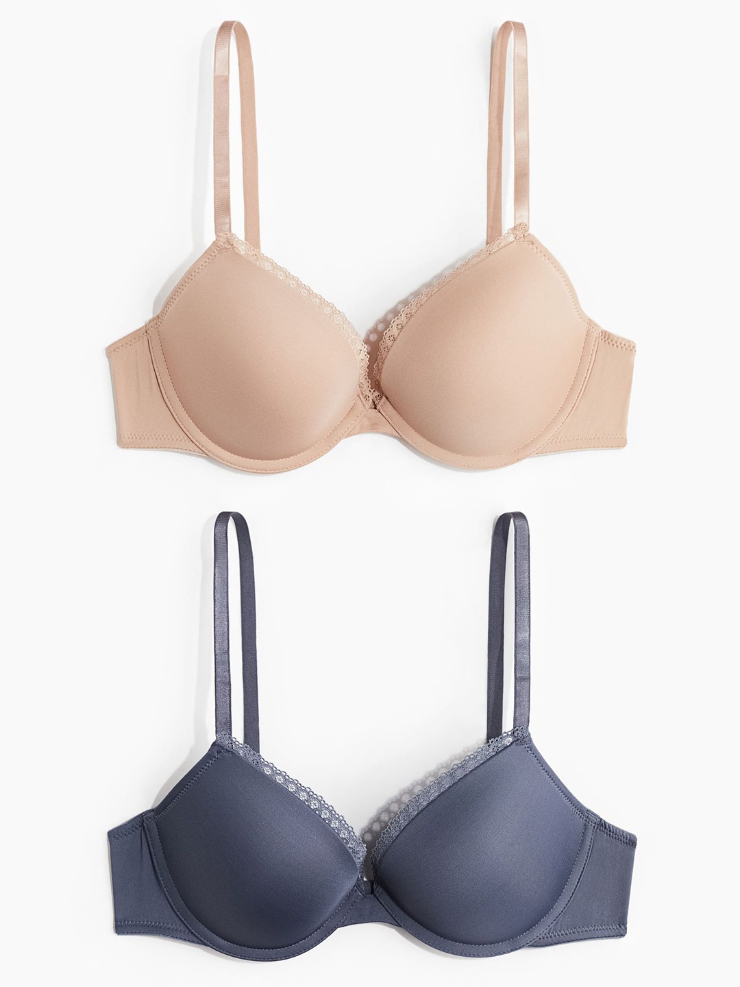 

H&M Pack Of 2 Push-Up Bra, Blue