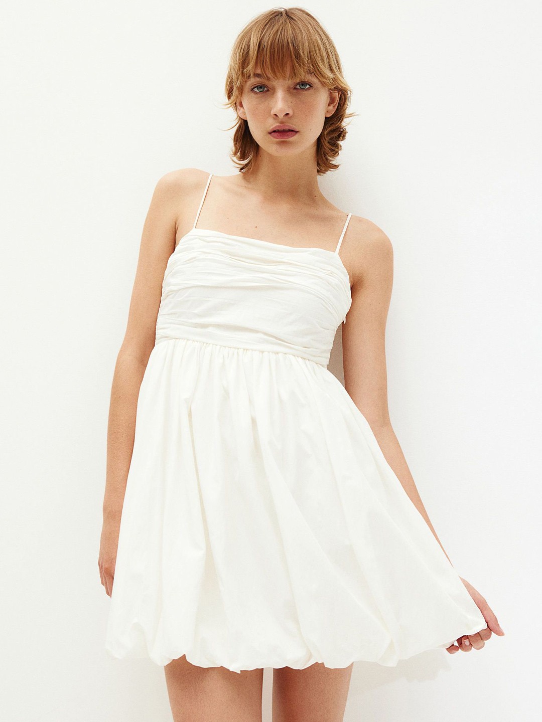 

H&M Bubble Hem Dresses, White