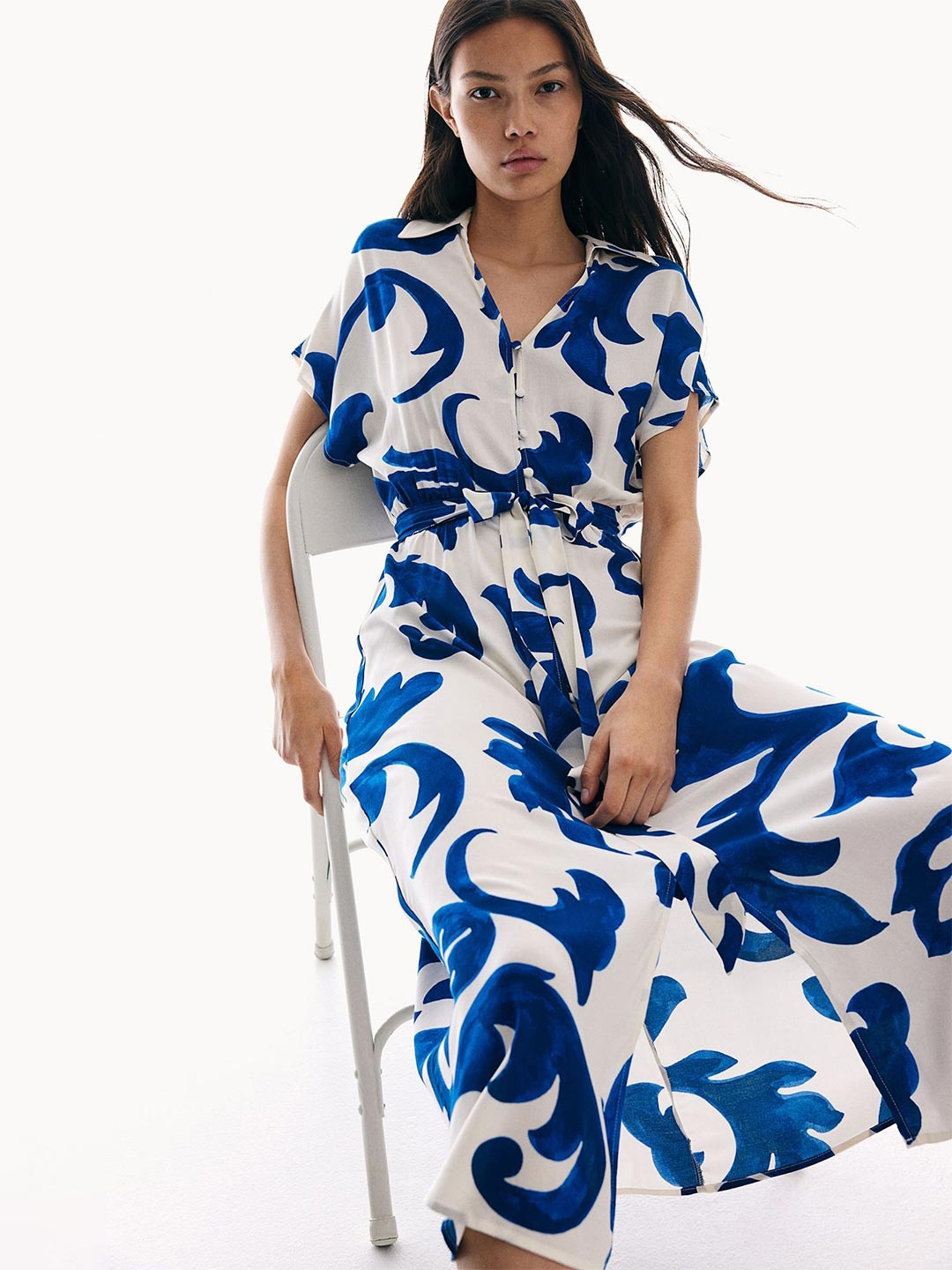 

H&M Tie-Belt Shirt Dress, White