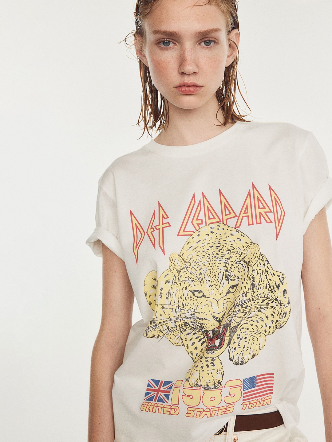 

H&M Women T-Shirt With A Motif, White