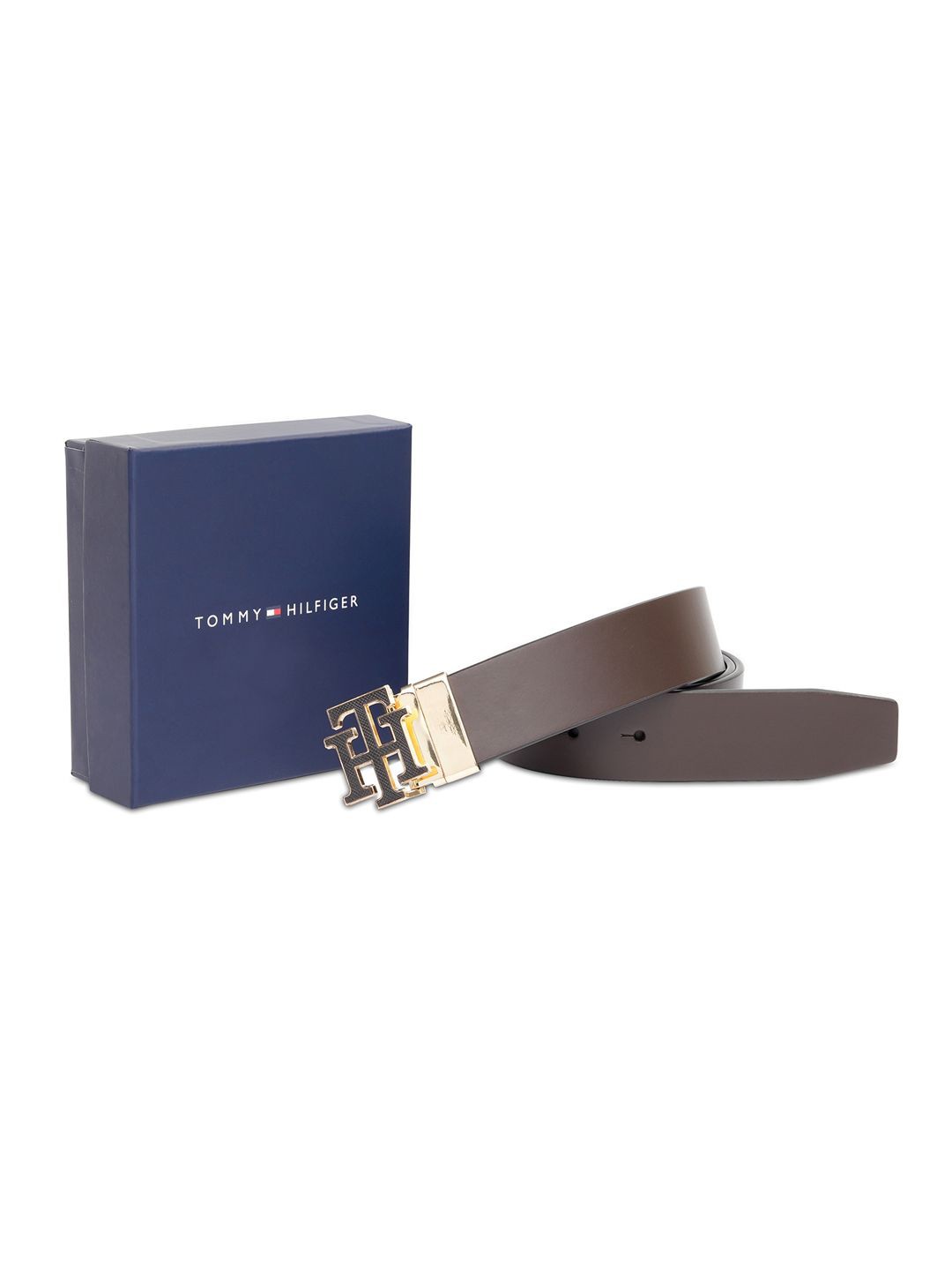 

Tommy Hilfiger Men Leather Reversible Formal Belt, Brown