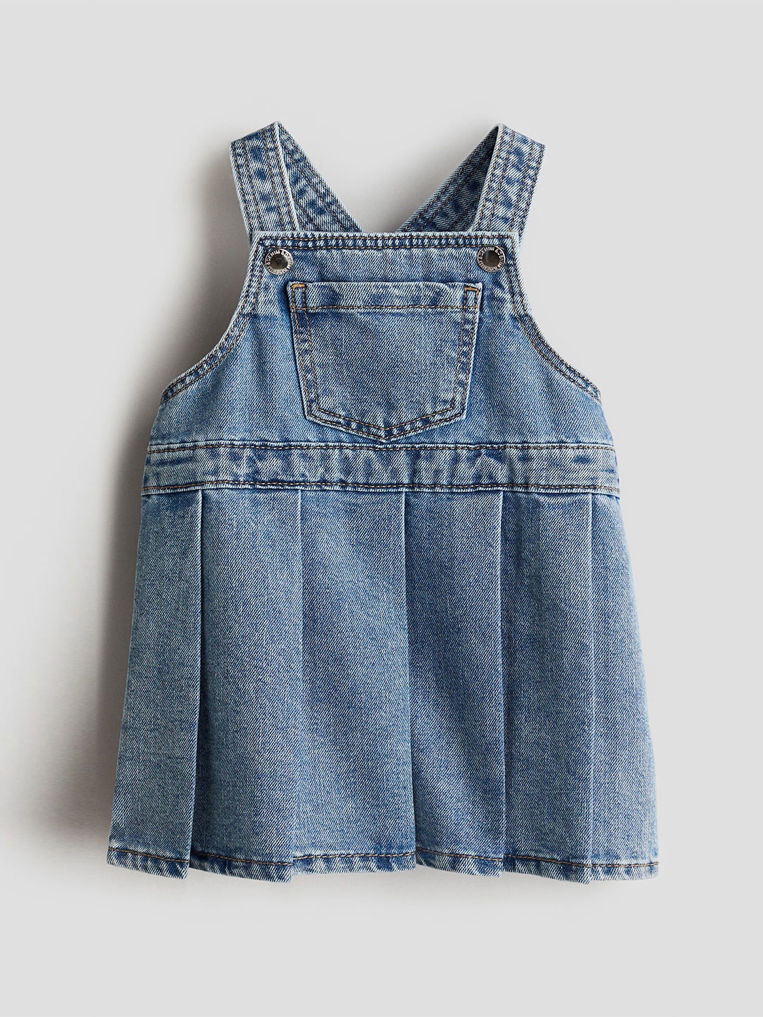 

H&M Infants Girls Denim Dungaree Dress, Blue
