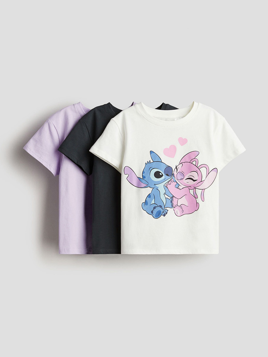 

H&M Girls 3-Pack Printed Jersey Tops, Purple