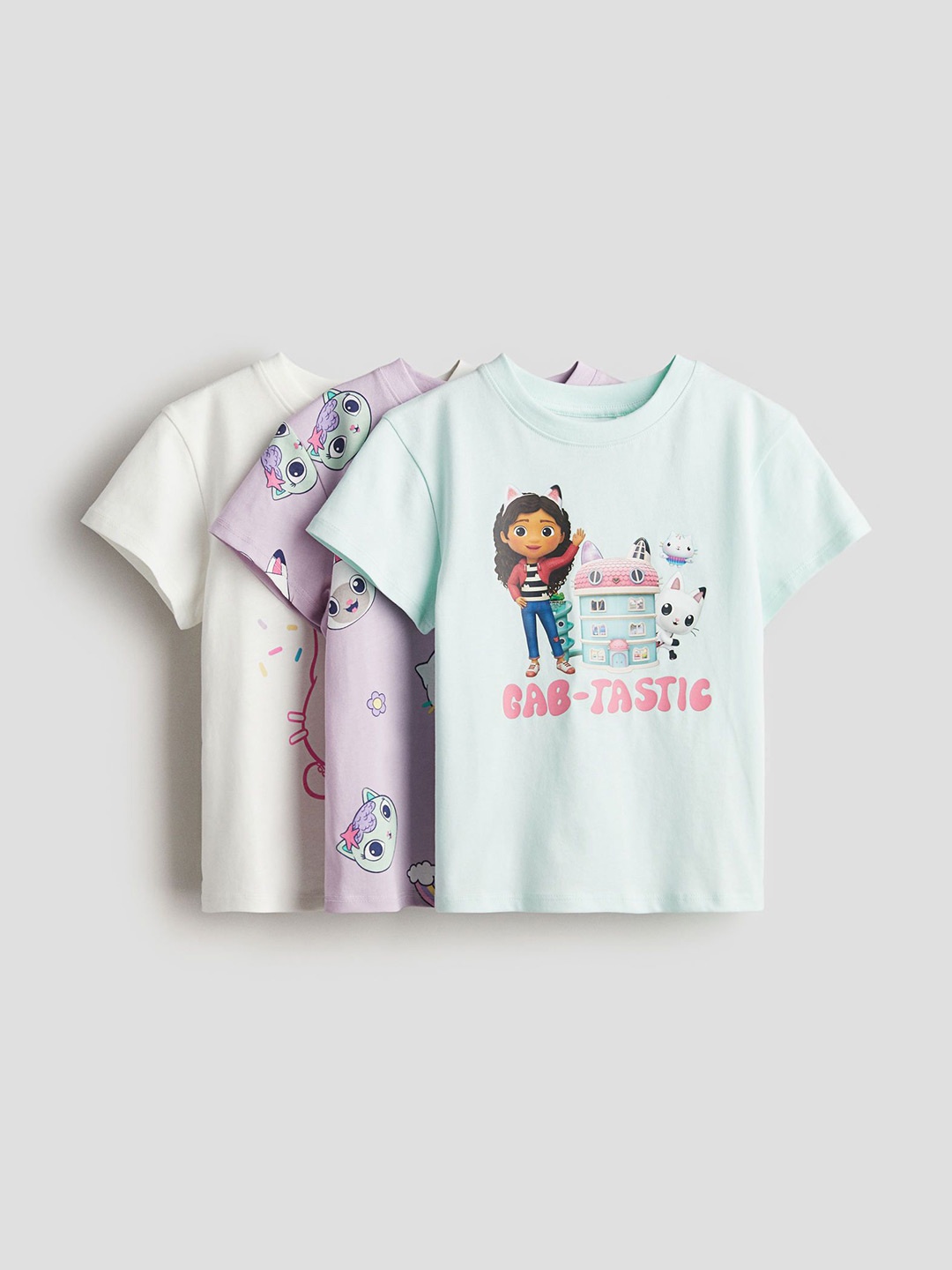 

H&M Girls Pack of 3 Printed Tops, Green