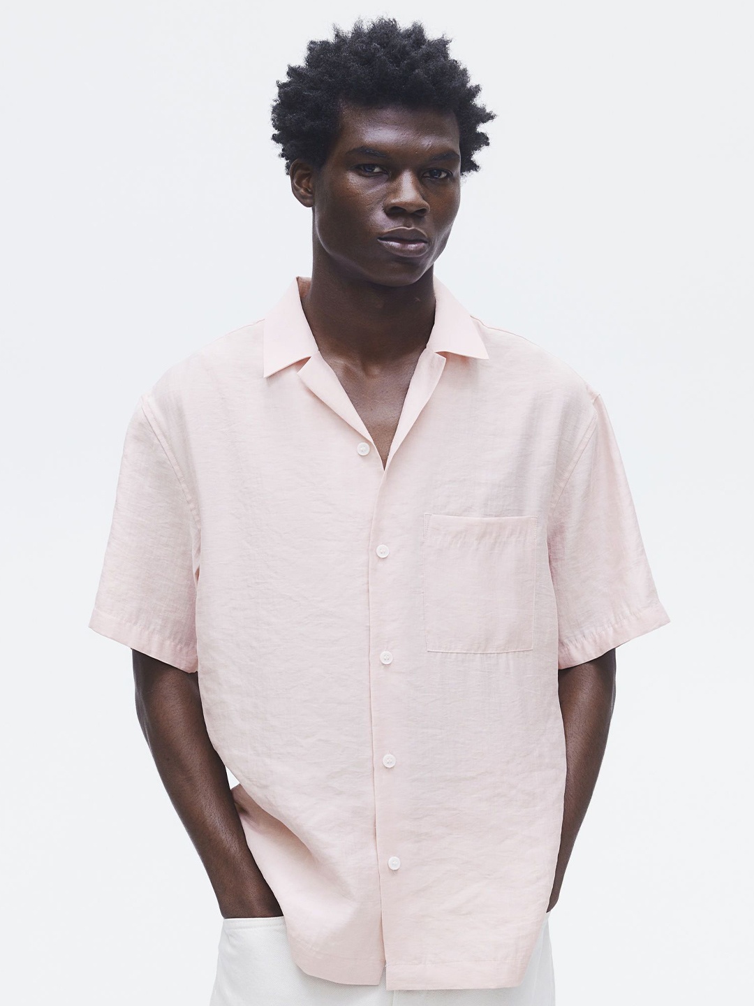 

H&M Lyocell-Blend Resort Shirts, Pink