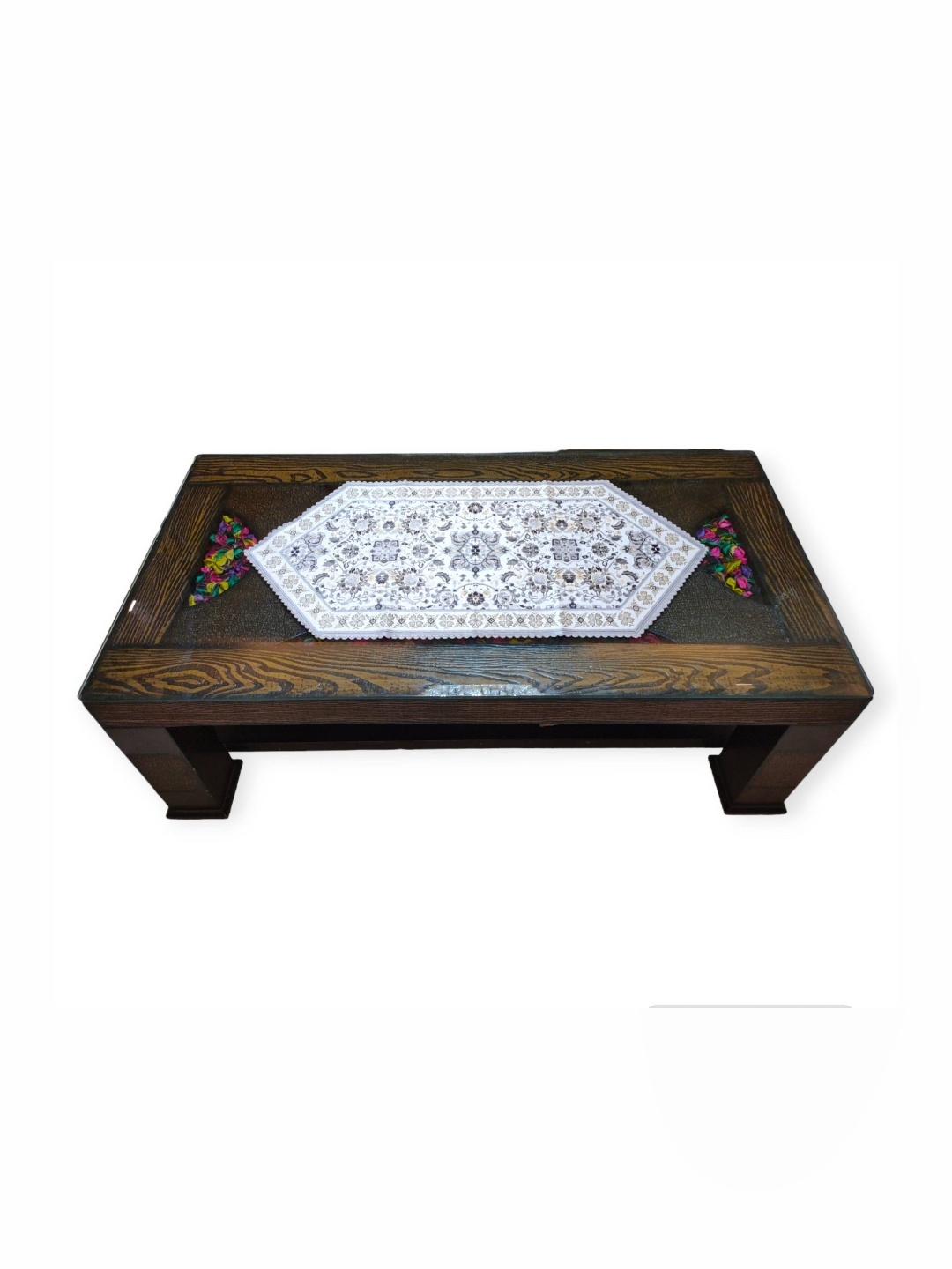 

TANLOOMS Grey & White Floral Printed Table Runner