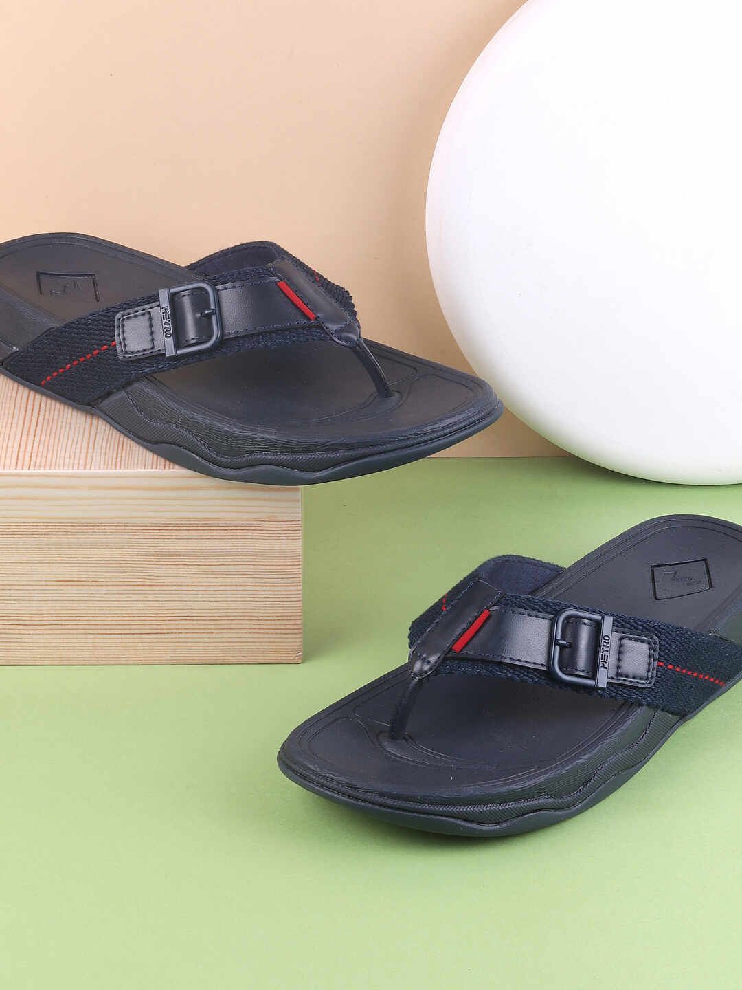 

Metro Men Comfort Sandals, Navy blue