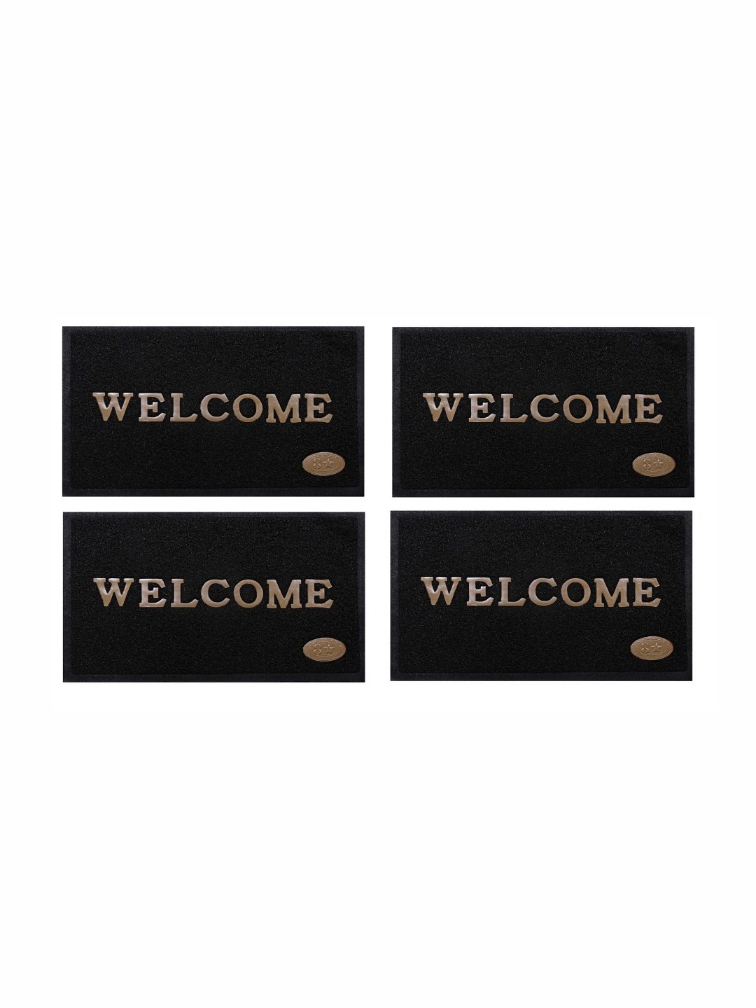 

Abhsant 4-Pcs Black Anti Skid Doormats