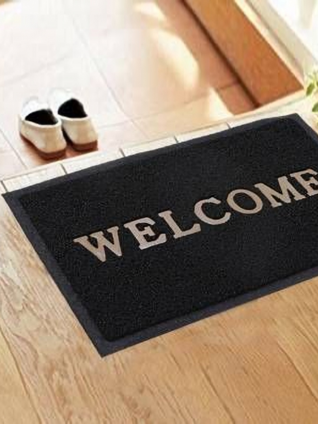 

Abhsant 2-Piece Black & Grey Anti-skid Doormats