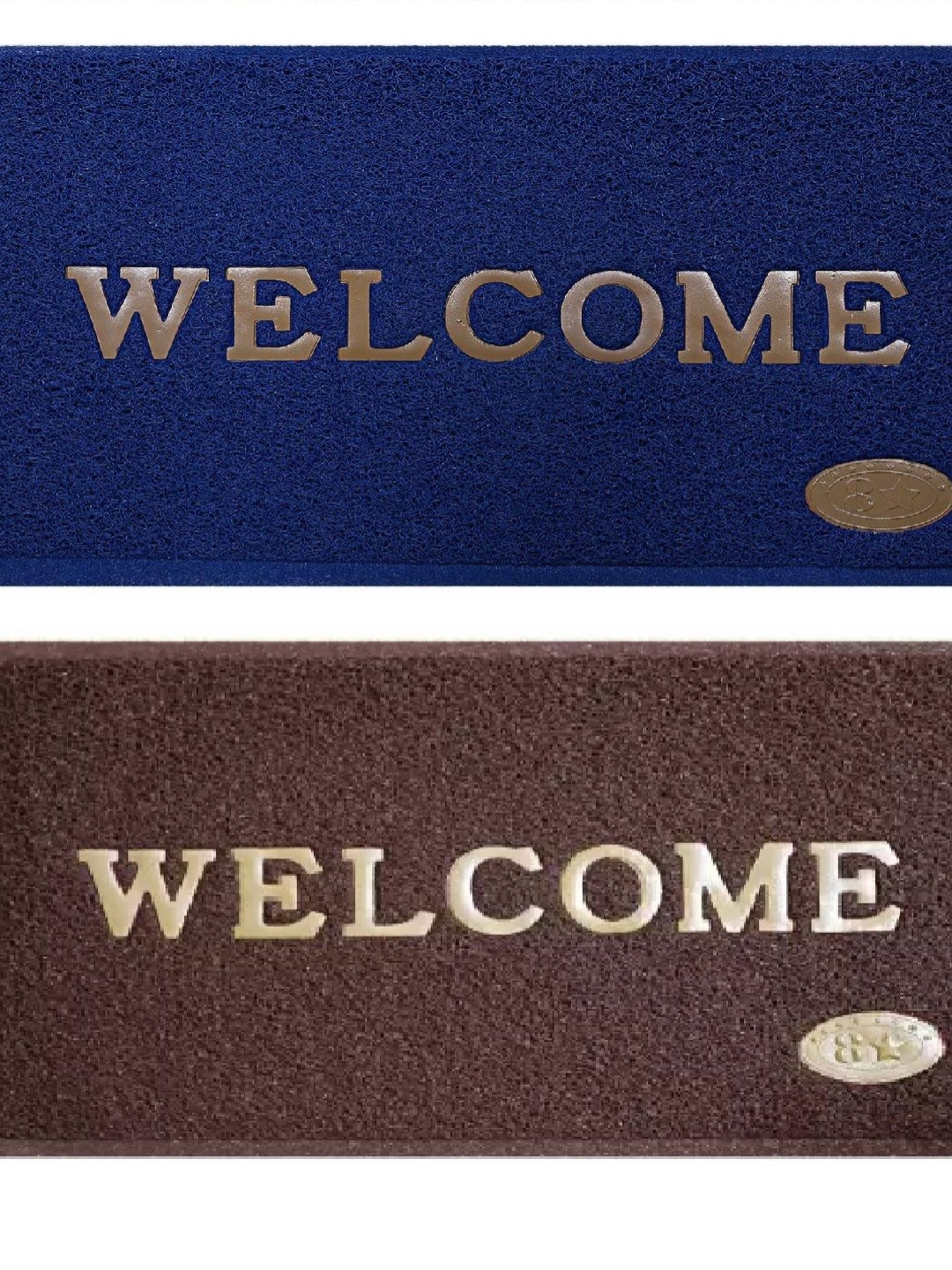 

Abhsant 2-Piece Blue & Brown Anti-skid Doormats
