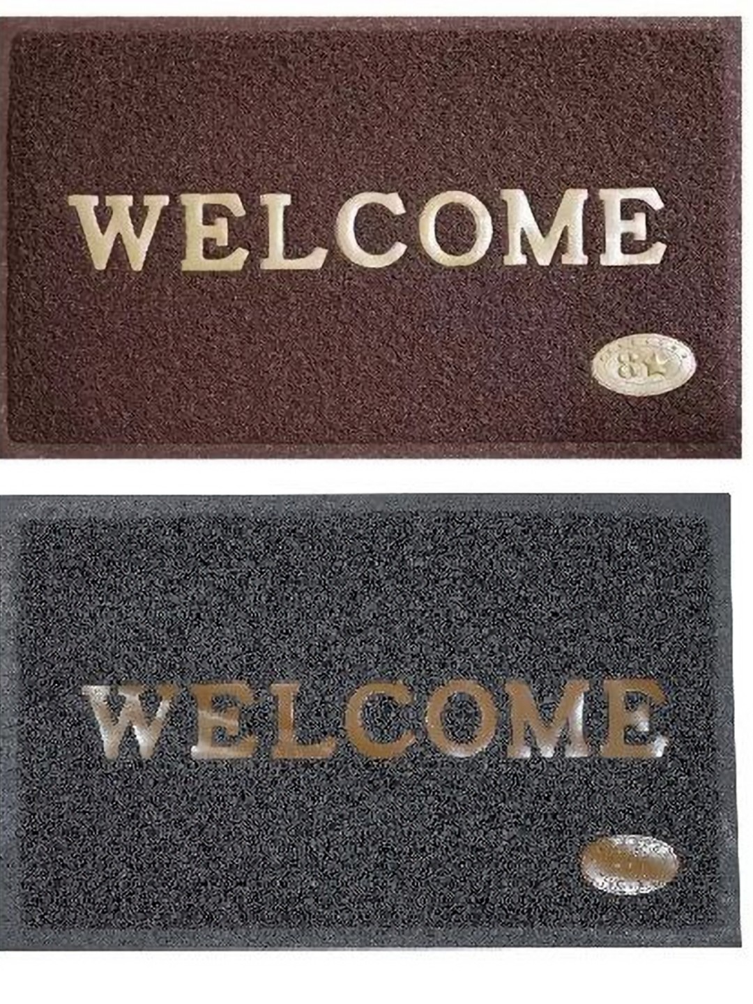 

Abhsant 2-Piece Brown & Grey Anti-skid Doormats