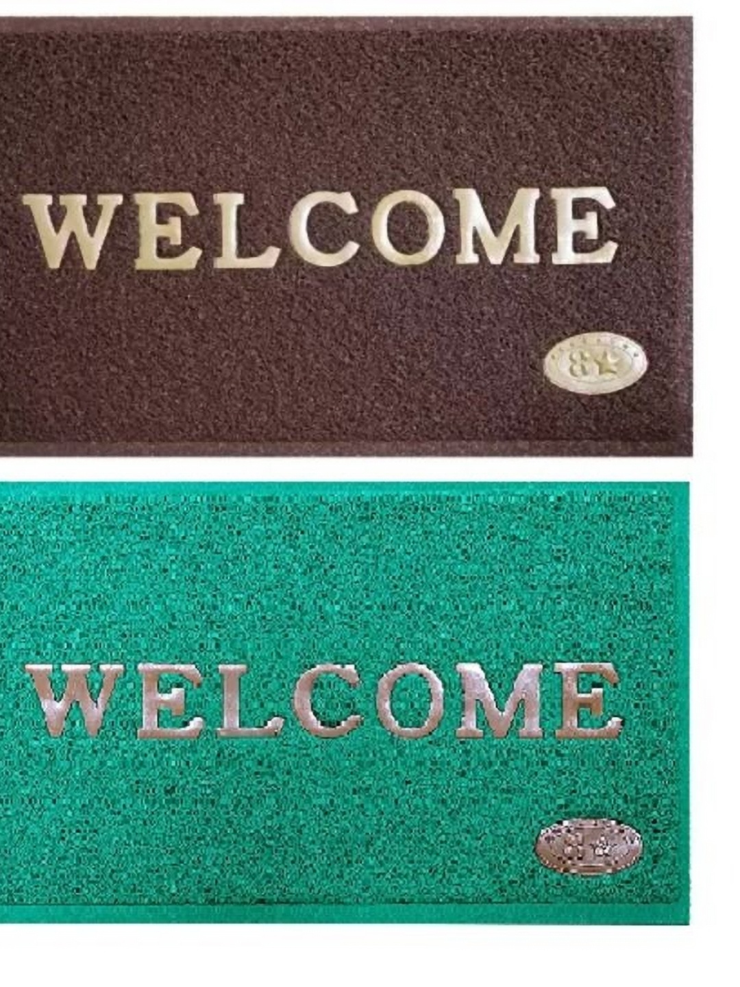 

Abhsant 2-Piece Brown & Green Anti-skid Doormats