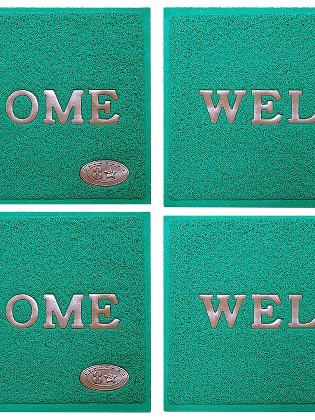 

Abhsant 4-Piece Green Anti-skid Doormats