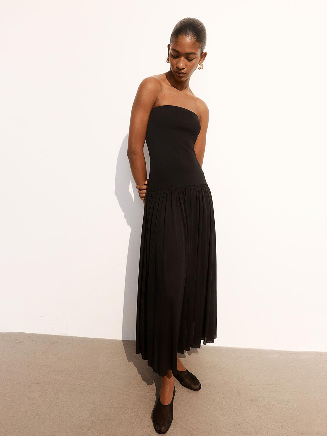 

H&M Long Bandeau Dress, Black