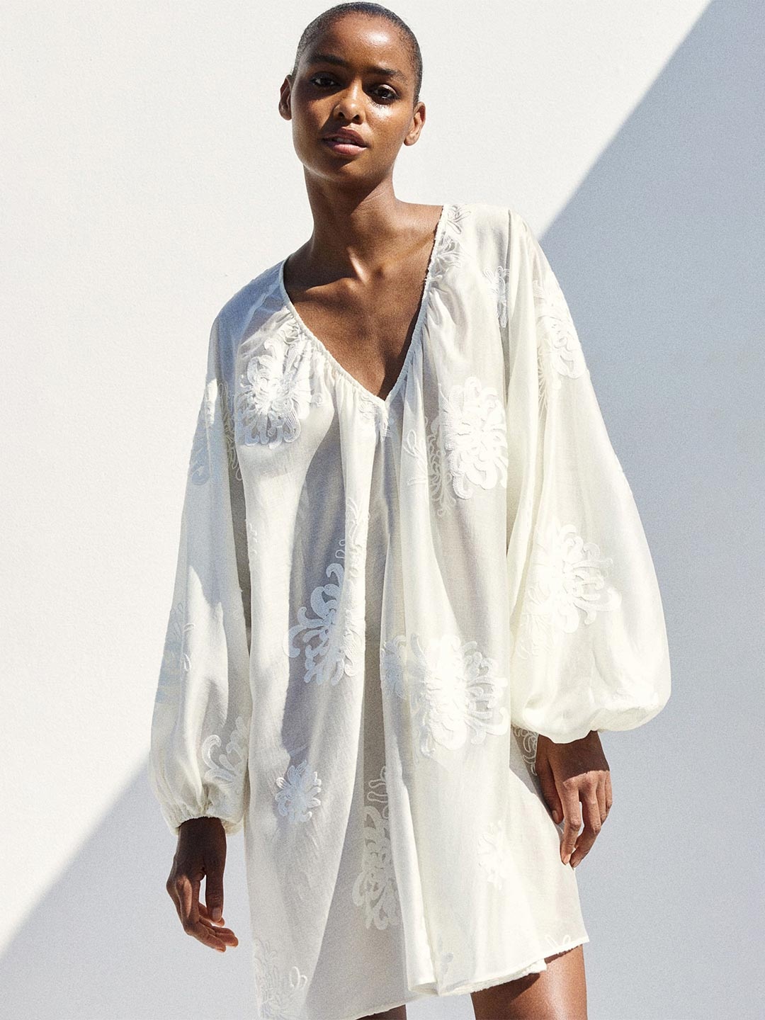 

H&M Embroidered Dresses, White