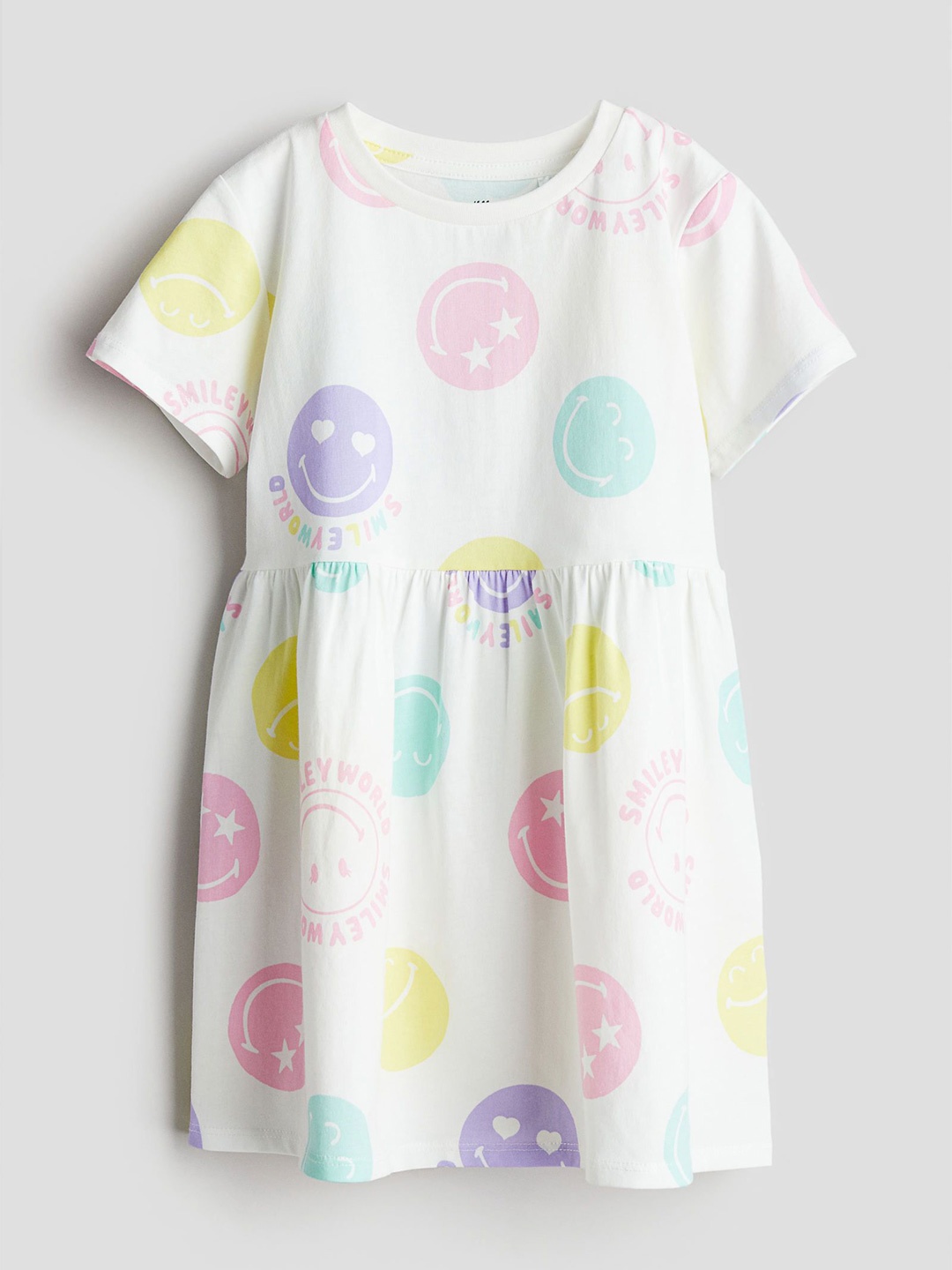 

H&M Infant Girls Printed Jersey Dress, White