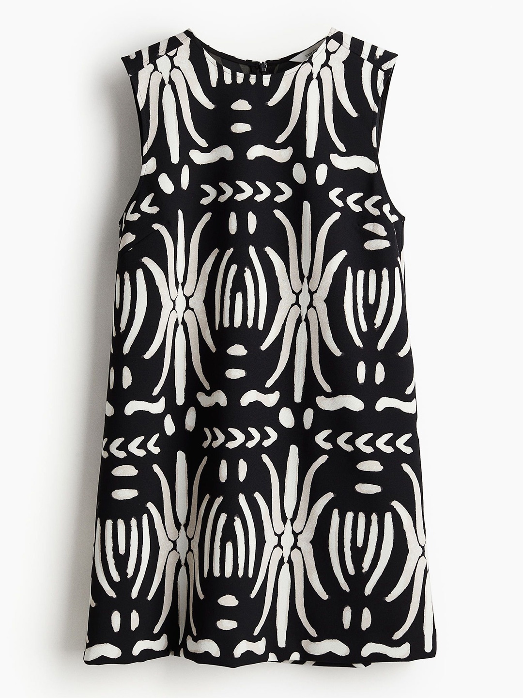 

H&M Printed A-Line Dress, Black