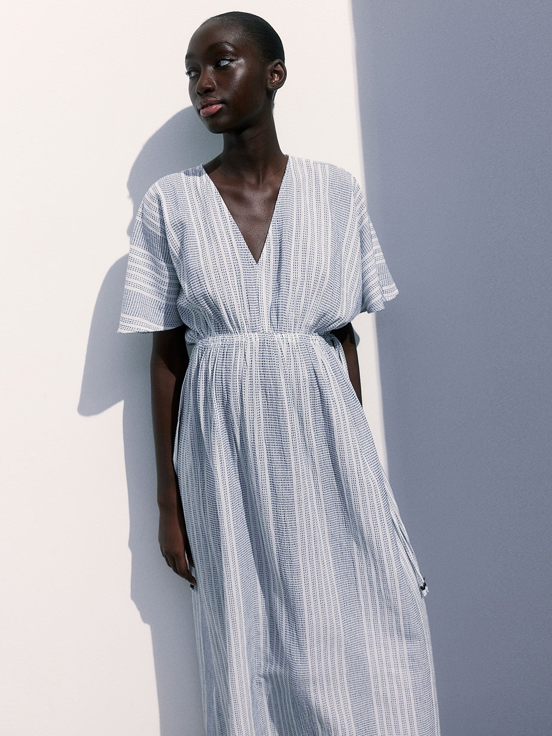 

H&M Tie-Detail Dress, White