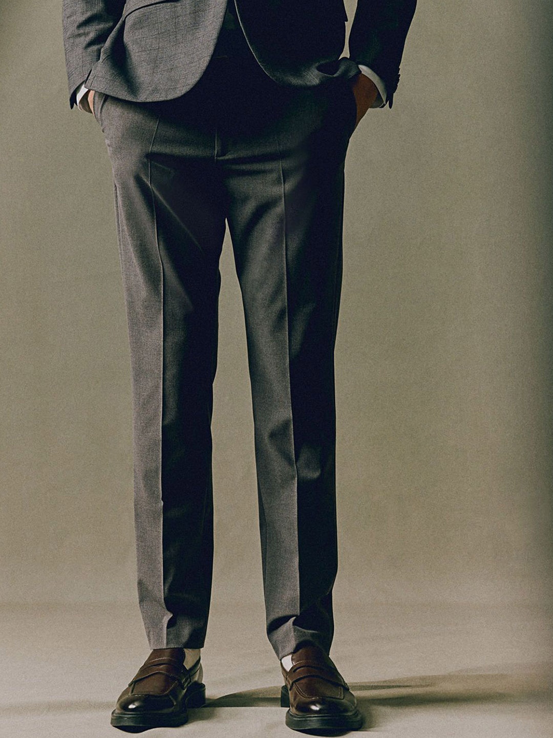 

H&M Slim Fit Trousers, Grey