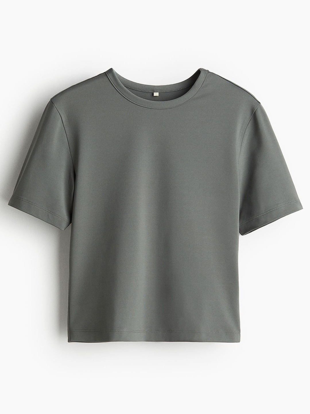 

H&M DryMove Cropped Sports Top, Grey