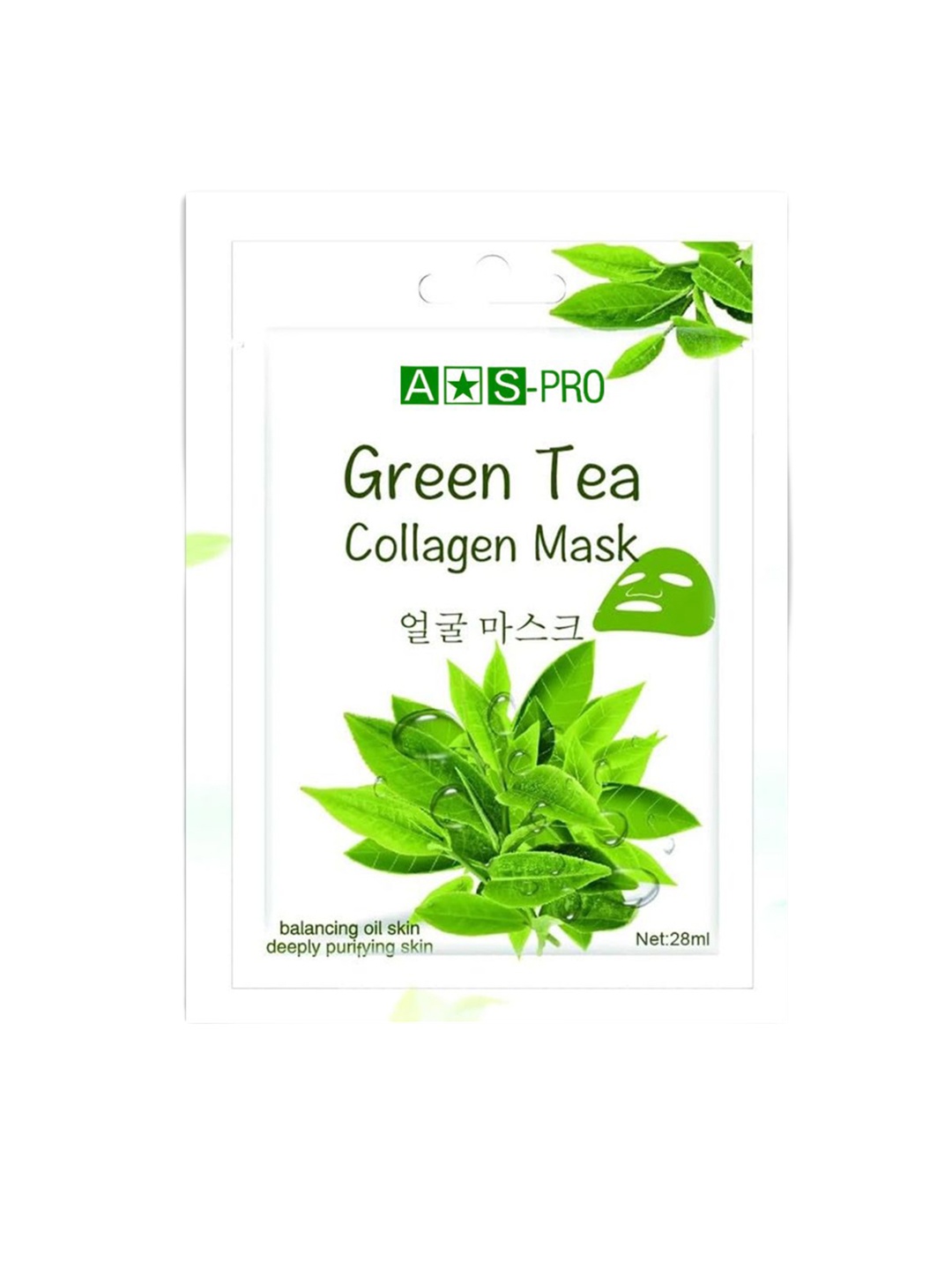 

Adbeni 3-Pcs Green Tea Sheet Mask For Balancing Oil & Deeply Skin Purifying - 28ml Each