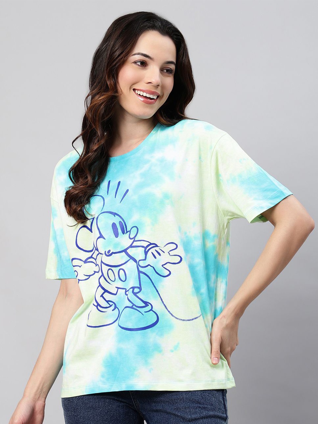 

Free Authority Mickey & Friends Printed Loose fit Tshirt, Blue