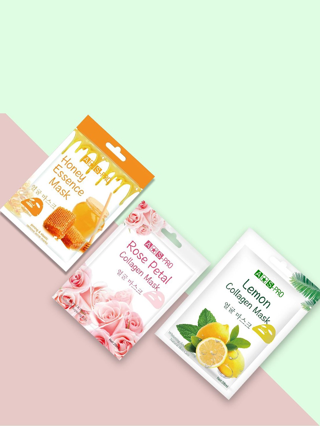 

Adbeni Set Of 3 Honey Lemon & Rosepetal Sheet Mask - 28ml Each, Orange