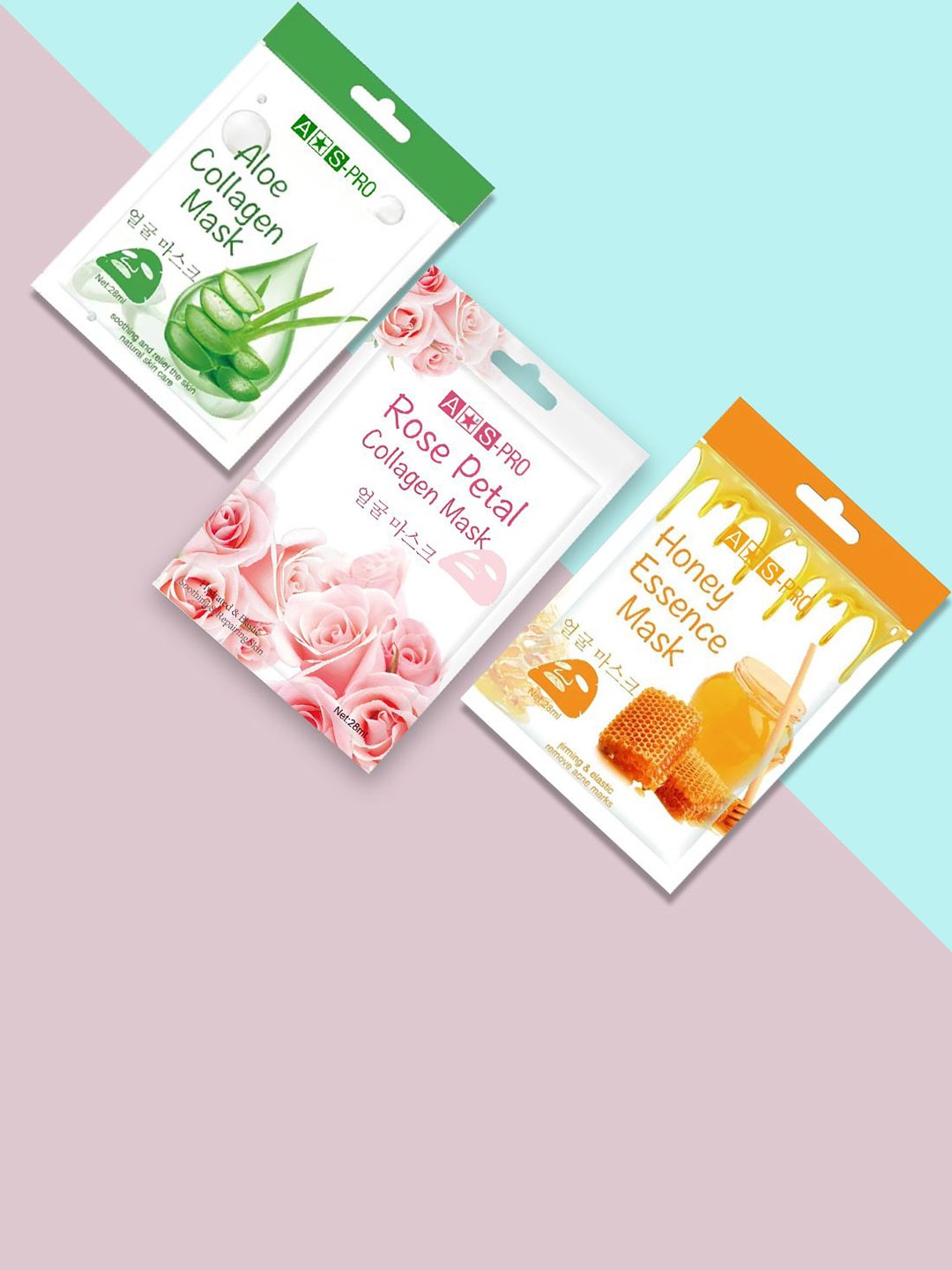 

Adbeni Set Of 3 Honey Aloevera & Rosepetal Sheet Mask - 28ml Each, Green