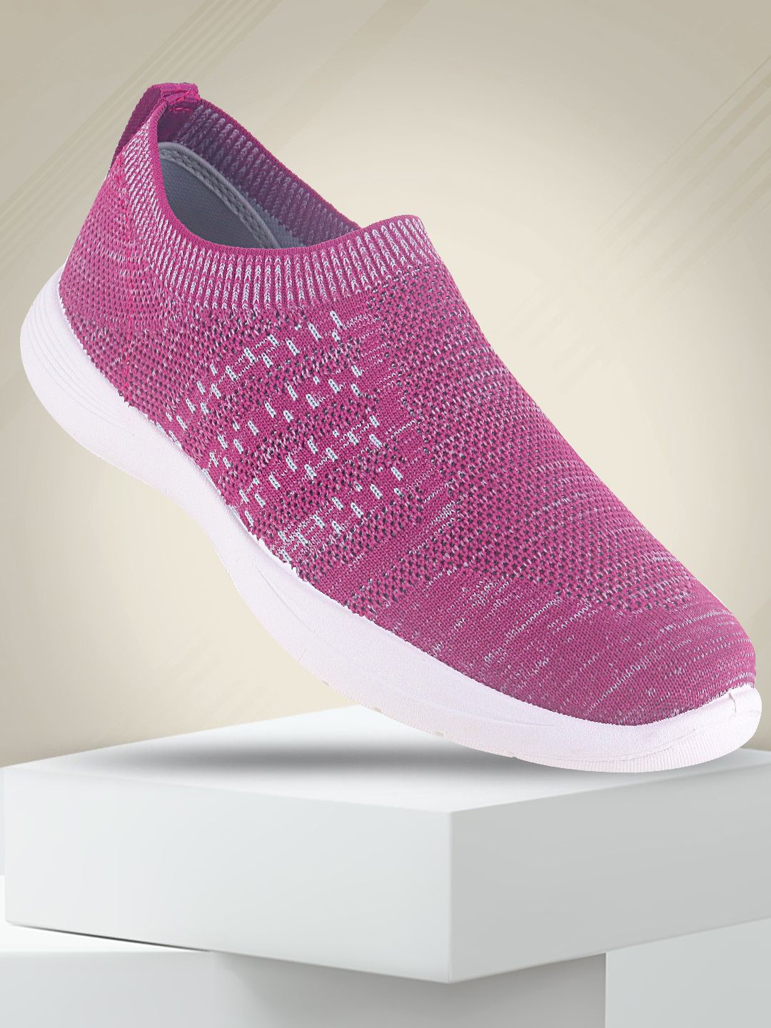 

Sparx Women Woven Design Slip-On Sneakers, Pink