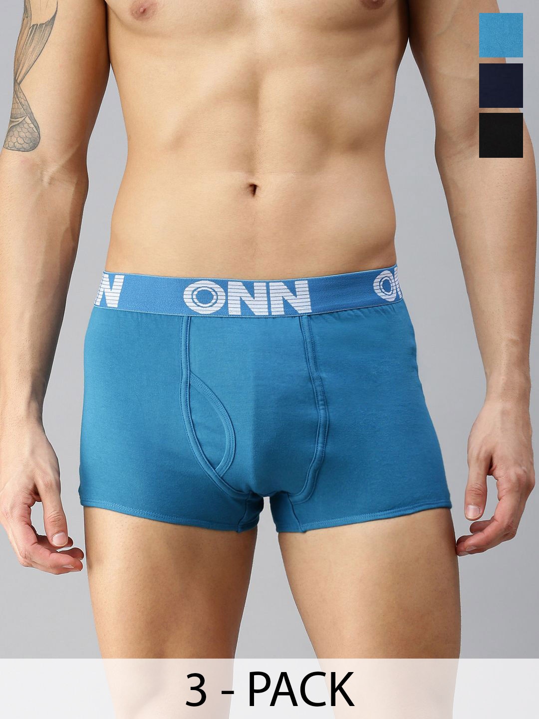 

ONN Pack Of 3 Assorted Cotton Trunks-ONN_OR_154_AST2_3PC