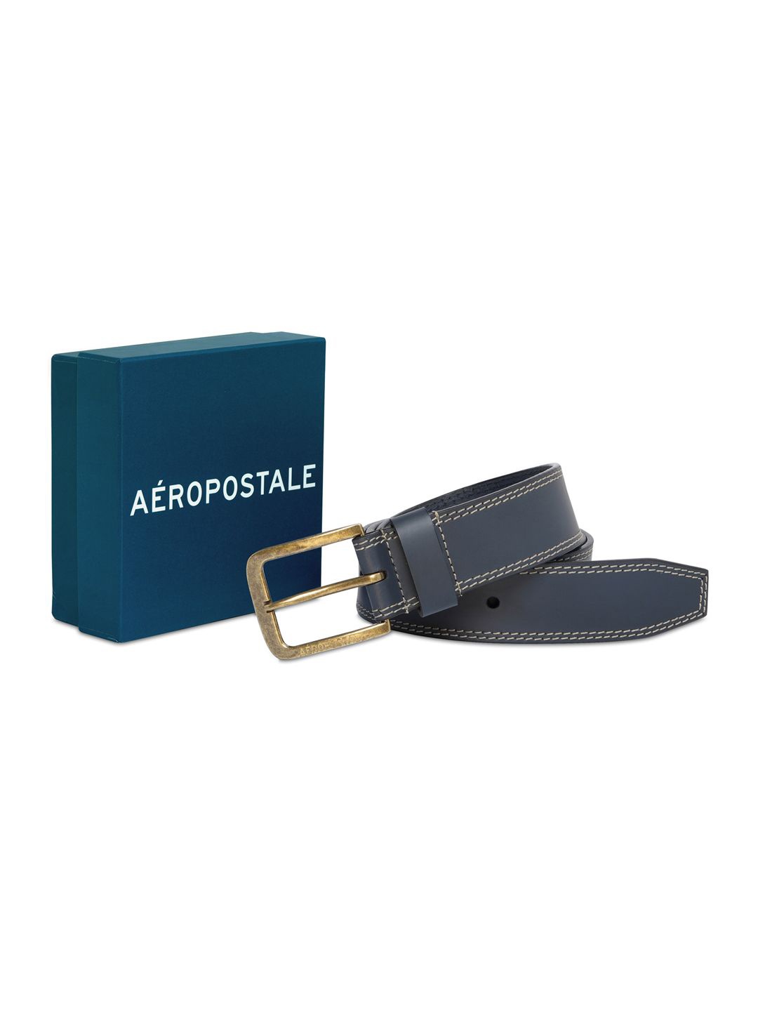 

Aeropostale Men Leather Belt, Navy blue