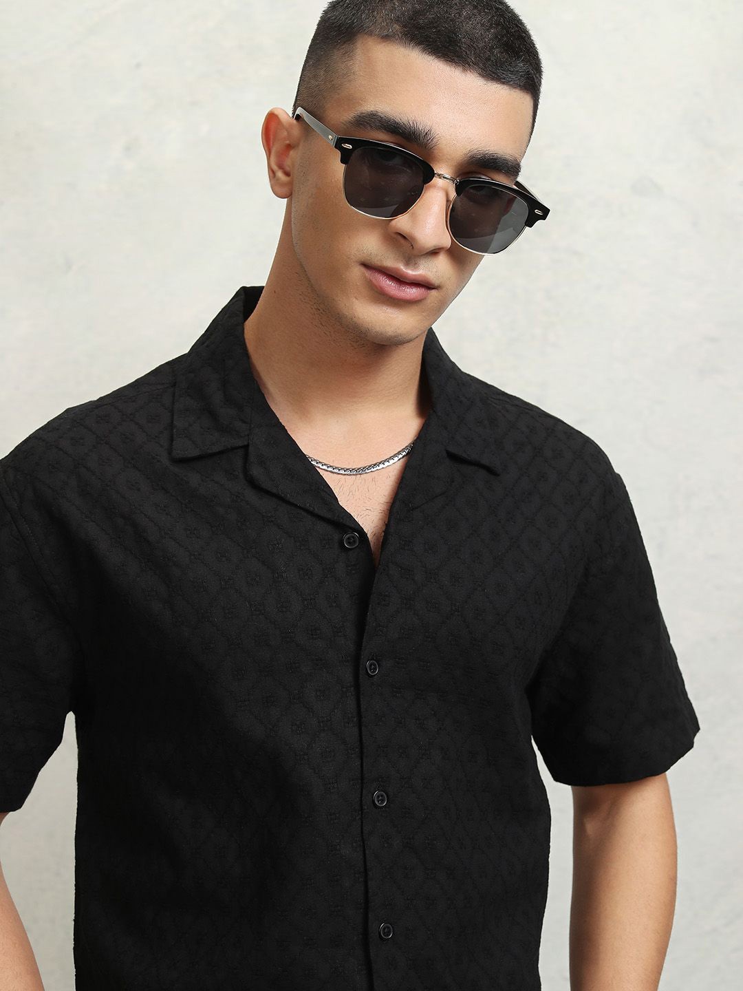

HIGHLANDER Men Floral Opaque Printed Casual Shirt, Black