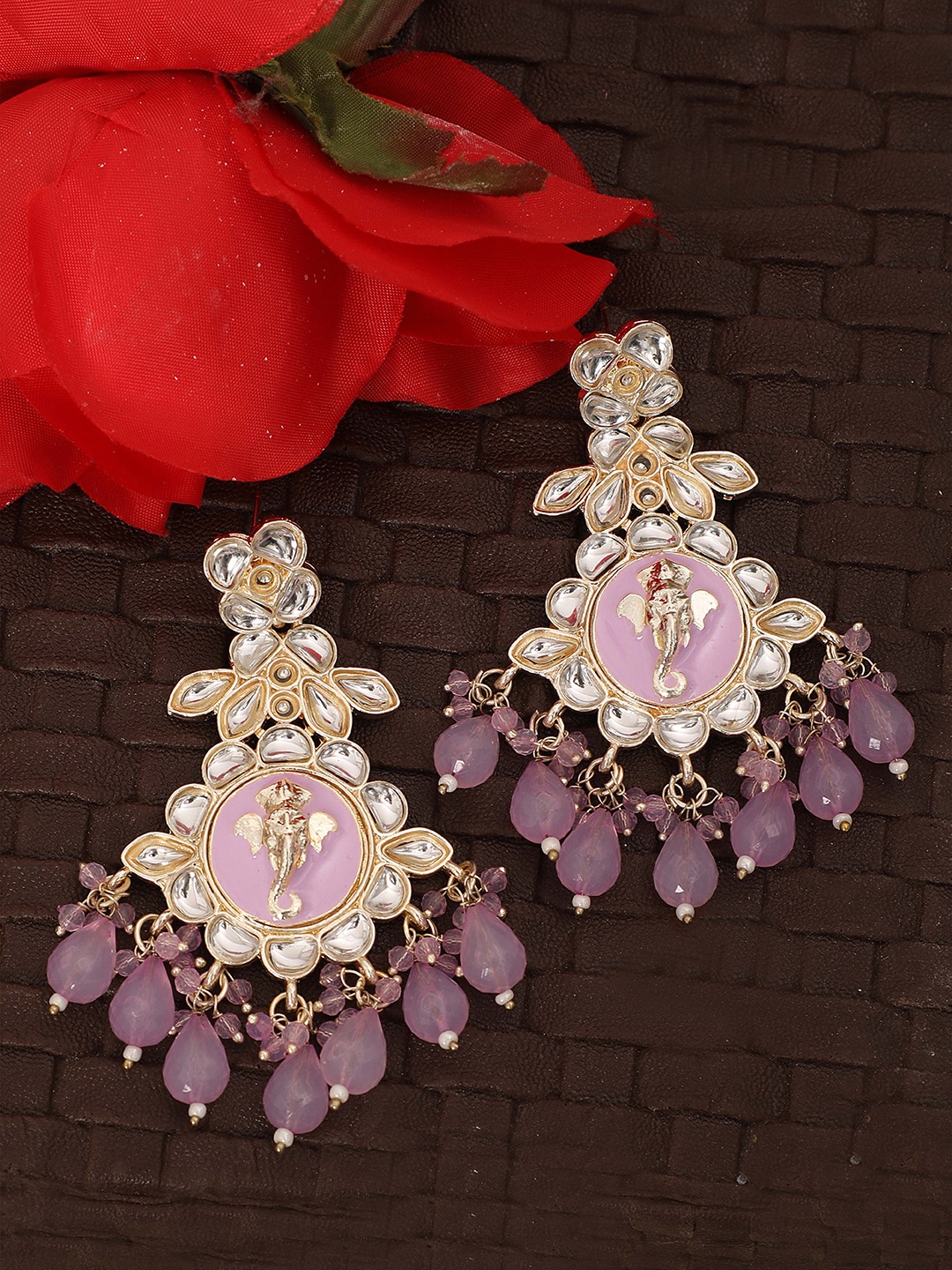 

FFC -Fashion For Choice Contemporary Drop Earrings, Purple