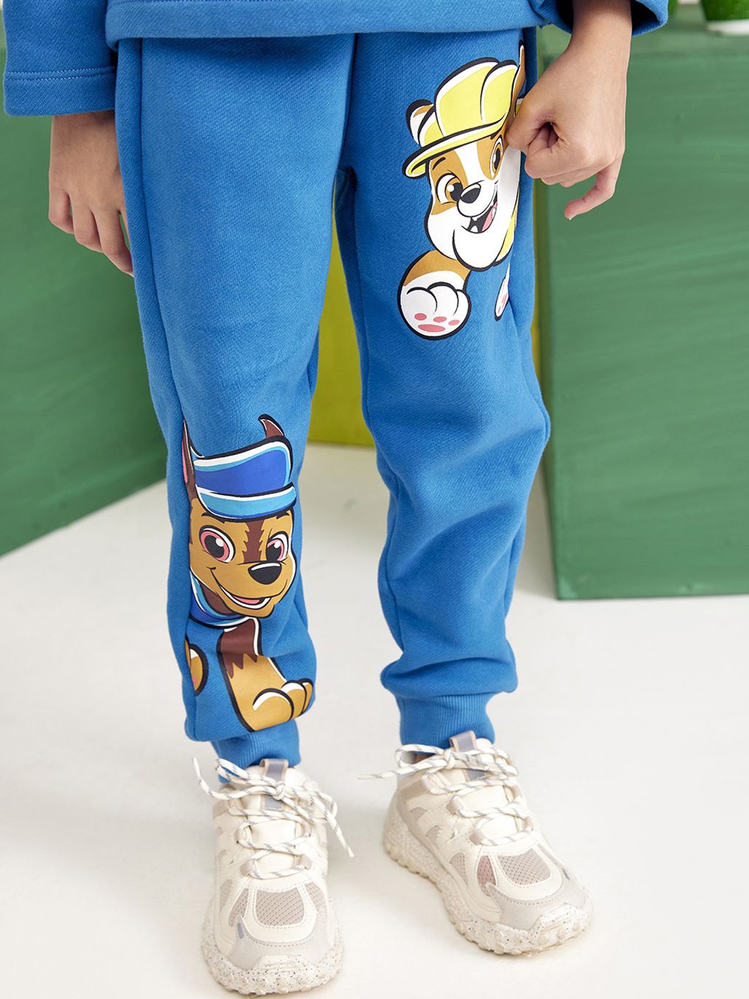 

SPUNKIES Unisex Kids Printed Trousers, Blue