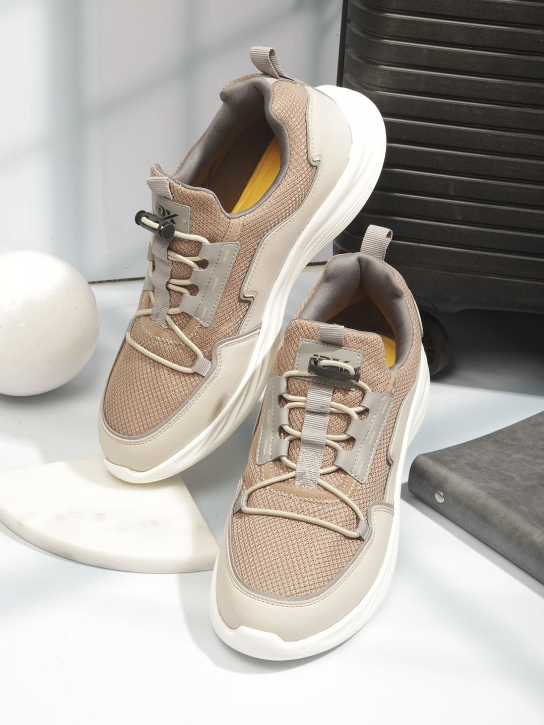 

ID Men Woven Design Sneakers, Beige